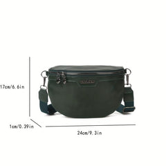 Vintage Solid Waist Bag Retro PU Leather Fanny Pack Women's Crossbody Bag