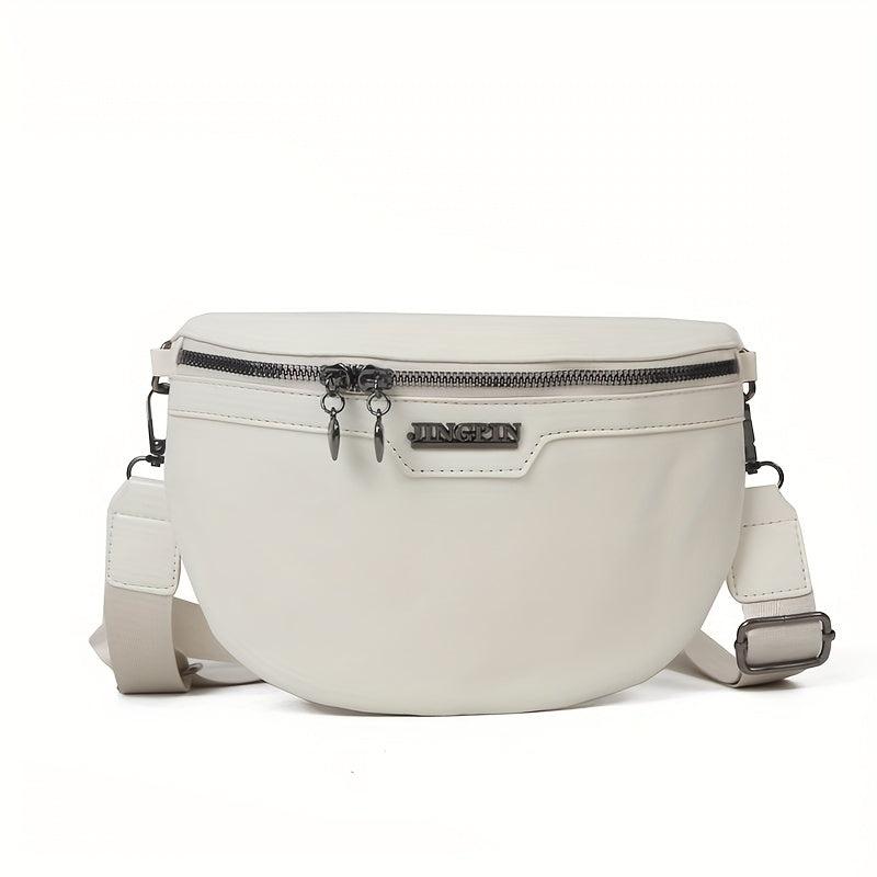Vintage Solid Waist Bag Retro PU Leather Fanny Pack Women's Crossbody Bag