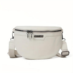 Vintage Solid Waist Bag Retro PU Leather Fanny Pack Women's Crossbody Bag