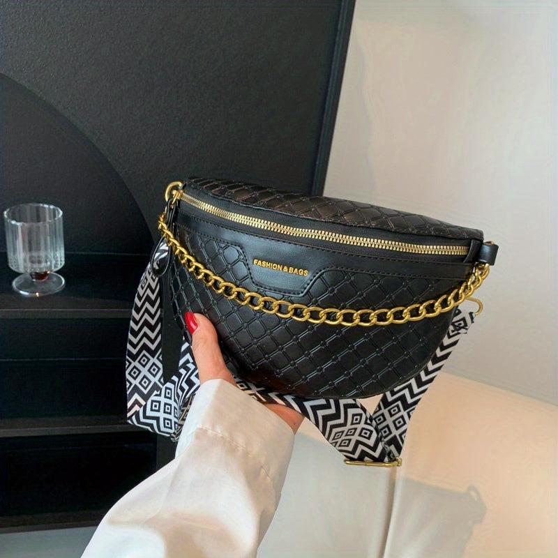 Classic Argyle Pattern Chest Bag