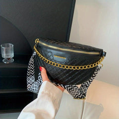 Classic Argyle Pattern Chest Bag