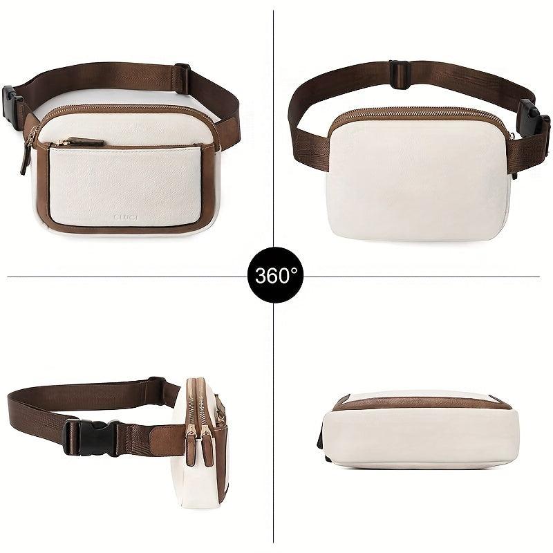 Vintage Crossbody Bag Classic PU Leather Sling Bag Women's Waist Bag