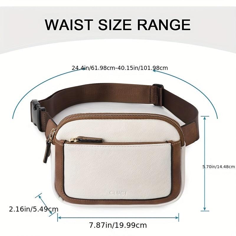 Vintage Crossbody Bag Classic PU Leather Sling Bag Women's Waist Bag