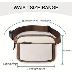 Vintage Crossbody Bag Classic PU Leather Sling Bag Women's Waist Bag