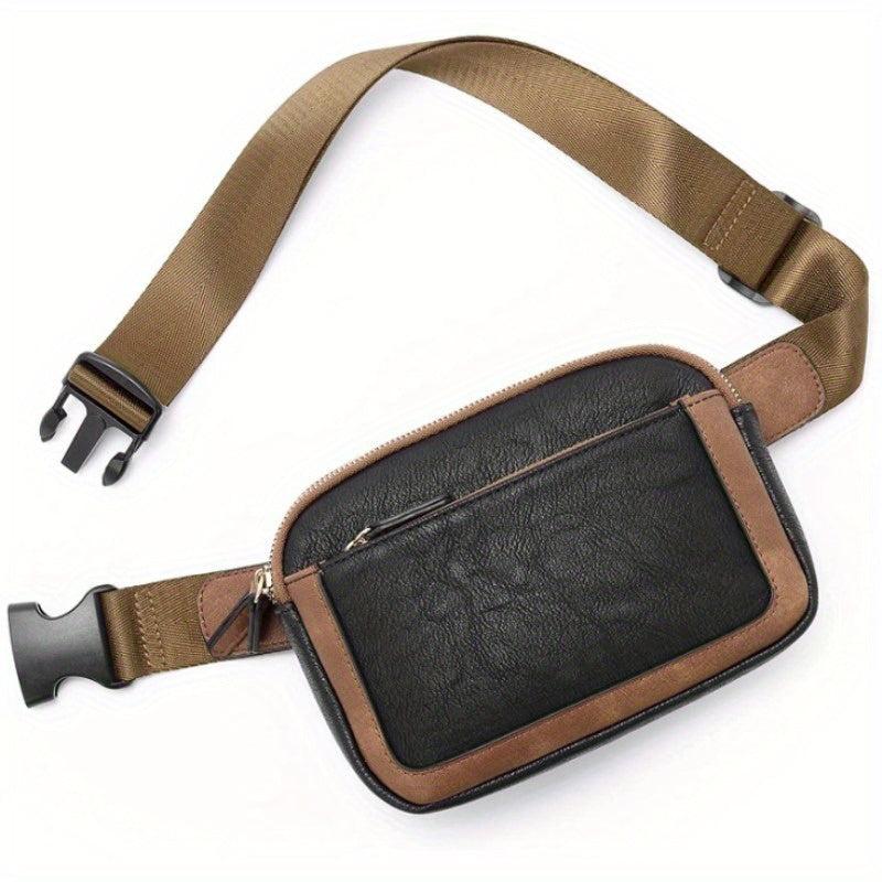 Vintage Crossbody Bag Classic PU Leather Sling Bag Women's Waist Bag