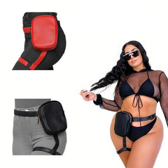 Solid Fanny Pack Portable Waist Bag Women's Leg Bag & Purse