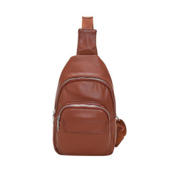 Faux Leather Chest Purse Sling Bag for Women