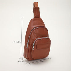 Faux Leather Chest Purse Sling Bag for Women