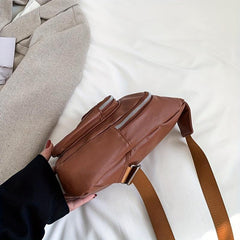 Faux Leather Chest Purse Sling Bag for Women