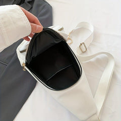 Minimalist Solid Sling Bag All Match Zipper Chest Bag