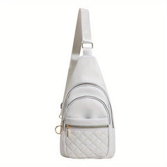 Minimalist Solid Sling Bag All Match Zipper Chest Bag
