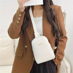 Stylish Sling Bag Faux Leather Crossbody Bag Women's Chest Bag