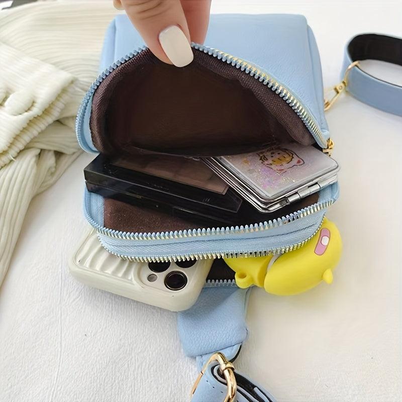 Stylish Sling Bag Faux Leather Crossbody Bag Women's Chest Bag