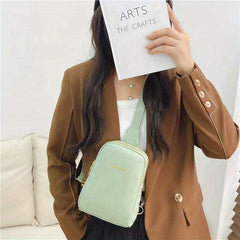 Stylish Sling Bag Faux Leather Crossbody Bag Women's Chest Bag