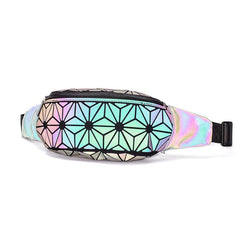 Luminous Holographic Fanny Pack Geometric Crossbody Chest Bag
