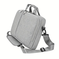 Grey Crossbody Laptop Bag Business Commuter Single Shoulder Handbag Briefcase