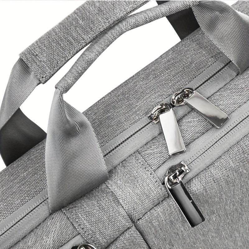 Grey Crossbody Laptop Bag Business Commuter Single Shoulder Handbag Briefcase
