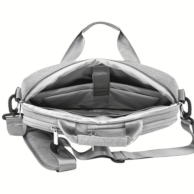 Grey Crossbody Laptop Bag Business Commuter Single Shoulder Handbag Briefcase