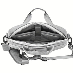 Grey Crossbody Laptop Bag Business Commuter Single Shoulder Handbag Briefcase