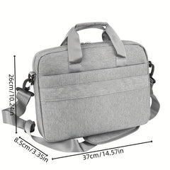 Grey Crossbody Laptop Bag Business Commuter Single Shoulder Handbag Briefcase