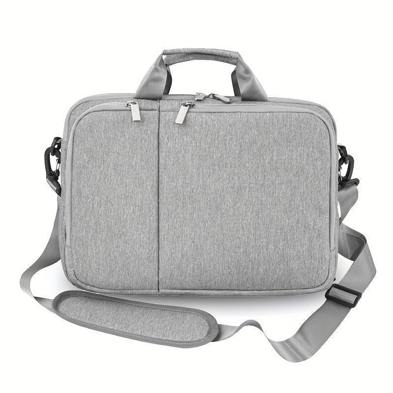 Grey Crossbody Laptop Bag Business Commuter Single Shoulder Handbag Briefcase