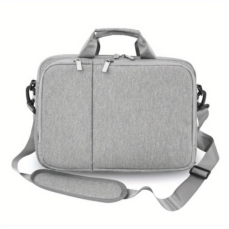 Grey Crossbody Laptop Bag Business Commuter Single Shoulder Handbag Briefcase
