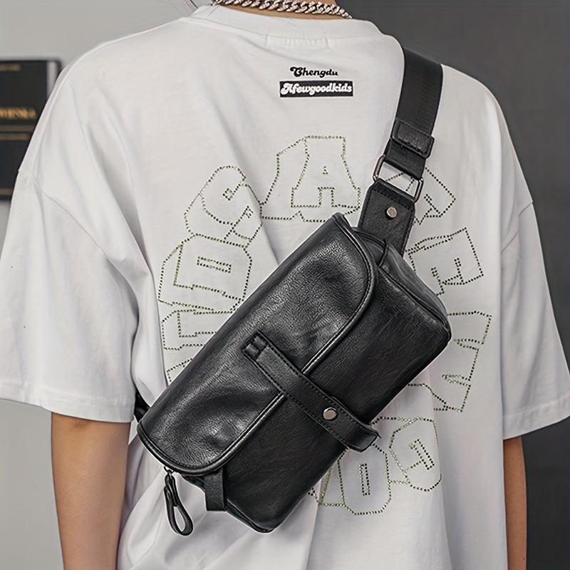 PU Leather Waist Bag Casual Street Shoulder Crossbody Bag
