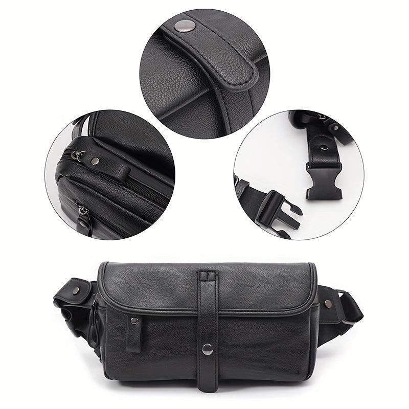 PU Leather Waist Bag Casual Street Shoulder Crossbody Bag