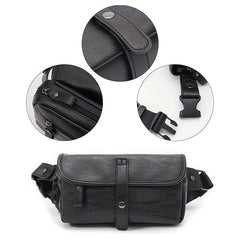 PU Leather Waist Bag Casual Street Shoulder Crossbody Bag