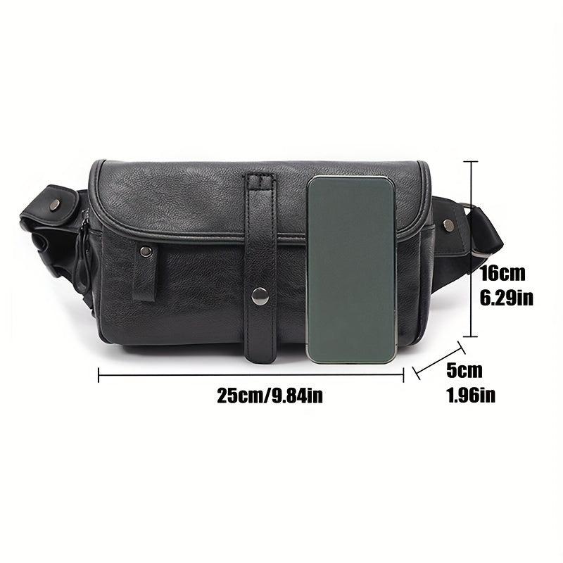 PU Leather Waist Bag Casual Street Shoulder Crossbody Bag