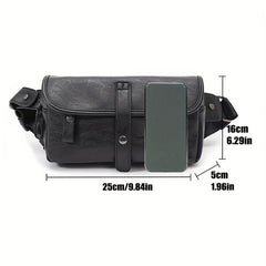 PU Leather Waist Bag Casual Street Shoulder Crossbody Bag