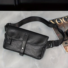 PU Leather Waist Bag Casual Street Shoulder Crossbody Bag