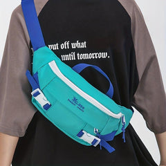 Colorblock Chest Bag Crescent Crossbody Bag & Wallet