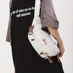 Colorblock Chest Bag Crescent Crossbody Bag & Wallet