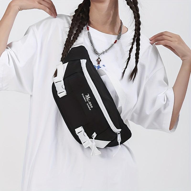 Colorblock Chest Bag Crescent Crossbody Bag & Wallet