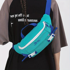 Colorblock Chest Bag Crescent Crossbody Bag & Wallet