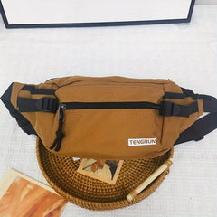 Large Capacity Crossbody Bag Nylon Sports Waist Bag