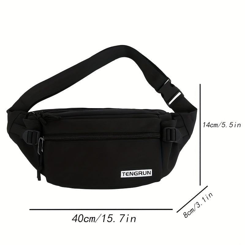 Large Capacity Crossbody Bag Nylon Sports Waist Bag