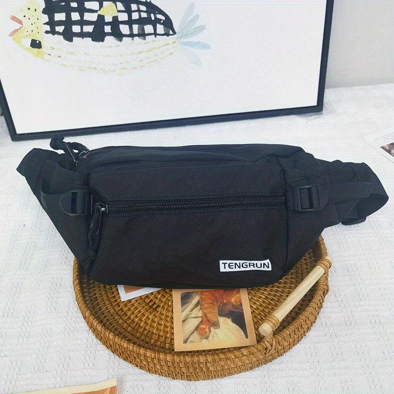 Large Capacity Crossbody Bag Nylon Sports Waist Bag