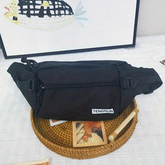 Large Capacity Crossbody Bag Nylon Sports Waist Bag