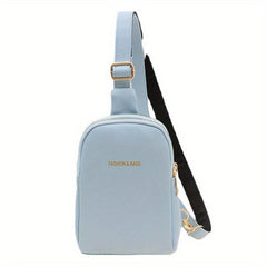 Textured Casual Chest Bag PU Leather Lightweight Fanny Pack