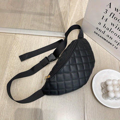 Minimalist Argyle Crescent Chest Bag Solid Crossbody All Match Purse