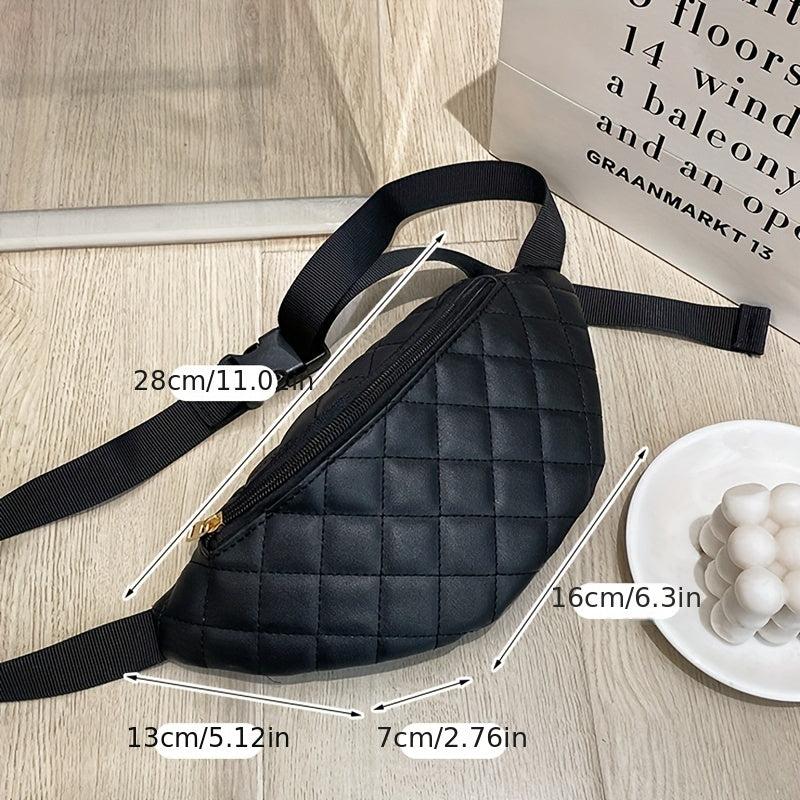 Minimalist Argyle Crescent Chest Bag Solid Crossbody All Match Purse