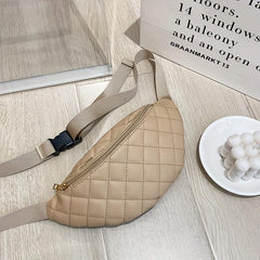 Minimalist Argyle Crescent Chest Bag Solid Crossbody All Match Purse