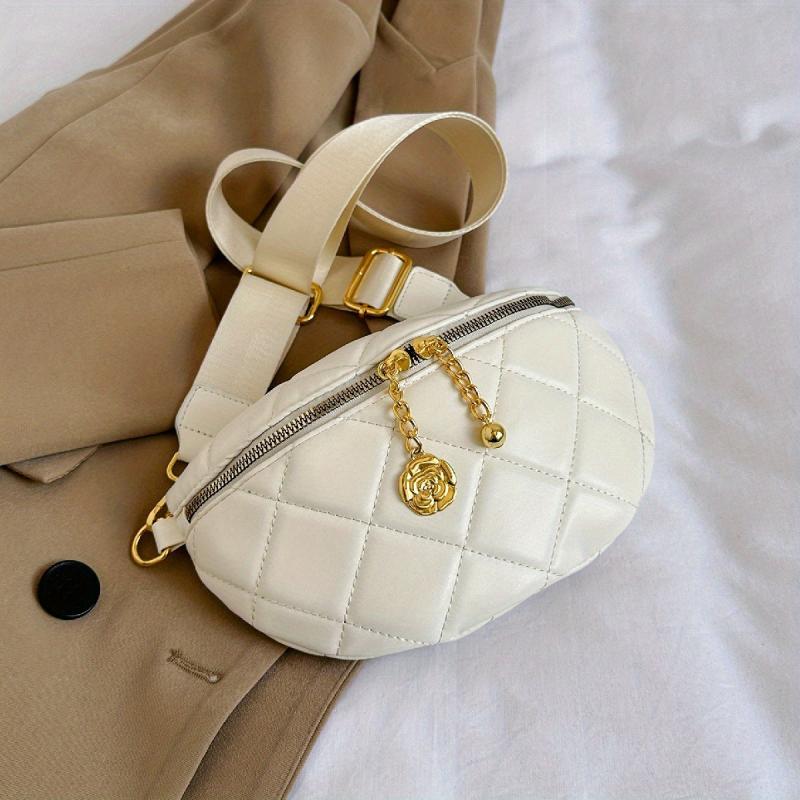 Quilted Chest Bag Women's Sling Crossbody Waist Purse