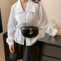 Quilted Chest Bag Women's Sling Crossbody Waist Purse