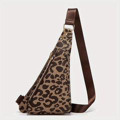Leopard Print Sling Bag Crossbody Chest Purse