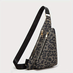 Leopard Print Sling Bag Crossbody Chest Purse