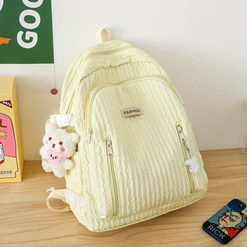 Sweet Student Pleated Backpack Nylon Large Capacity Bag