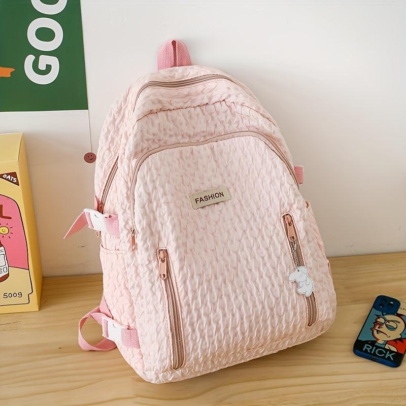 Sweet Student Pleated Backpack Nylon Large Capacity Bag